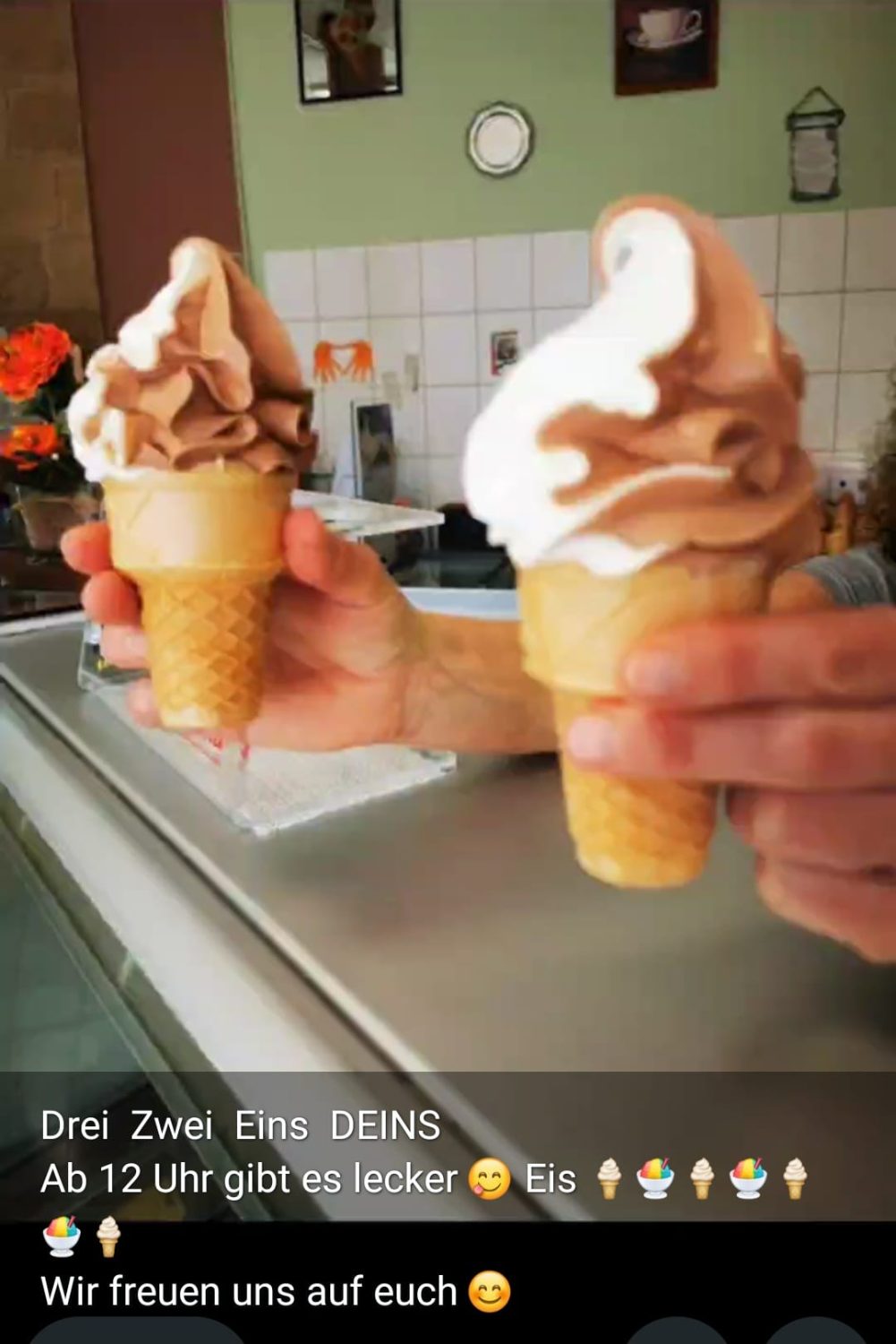Softeis im Hörnchen